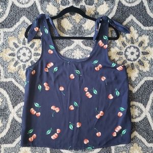 Cherry Tie Tank Top- So